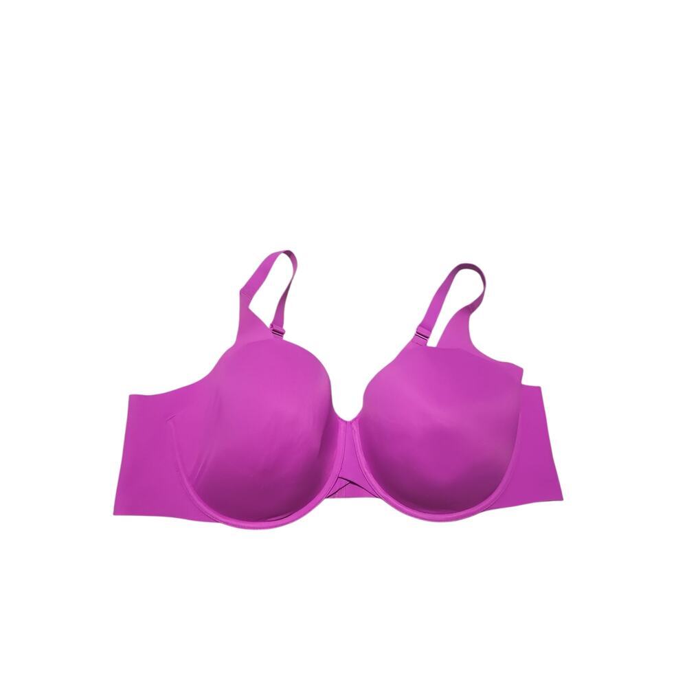 Cacique bright pink Smooth Lightly Lined Balconette underwire Bra sz 50DD WL275